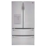LG Electronics 29 cu. ft. 4-Door French Door Refrigerator w/ External Water Dispenser, Door Cooling and Ice Maker in Stainless Steel, PrintProof Stainless Steel