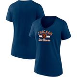 Women's Fanatics Branded Navy Chicago Bears Slogan V-Neck T-Shirt