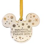 Disney Holiday | Disney Magical Christmas Day Parade 2019 Snowflake Mickey Ears Disc Ornament | Color: Gold | Size: 3 12
