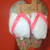 Coach Shoes | Coach Womens Flip Flops Size 8 ( Print) | Color: Pink | Size: 8