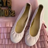 J. Crew Shoes | Host Pickj. Crew Cece Suede Ballet Flats In Light Pinky, Creamy Mauve. | Color: Cream/Pink | Size: 6