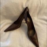 Nine West Shoes | Leather..Very Comfy Heels. They Are Fire | Color: Brown | Size: 11