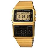 Casio Men's Quartz Digital Calculator Gold-tone Band 37mm Watch