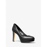 Michael Kors Chantal Leather Platform Pump Black 8.5