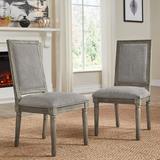 Kelly Clarkson Home Libretto Solid Wood Side Chair Wood/Upholstered/Fabric in Gray, Size 40.0 H x 21.0 W x 25.5 D in | Wayfair