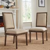 Kelly Clarkson Home Libretto Solid Wood Side Chair Wood/Upholstered/Fabric in Brown, Size 40.0 H x 21.0 W x 25.5 D in | Wayfair