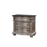 House of Hampton® Dezon 3 - Drawer Accent Chest Wood/Metal in Brown/Gray, Size 42.25 H x 34.25 W x 19.25 D in | Wayfair