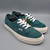 Vans Shoes | New Womens Vans Authentic Pig Suede Jasper Snow White Sneaker Shoes Size 7 | Color: Green/White | Size: 7