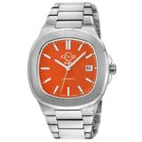 Automatic Potente Orange Dial 316l Stainless Steel Bracelet Watch