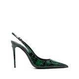 Leather Slingback Pumps - Green - Dolce & Gabbana Heels