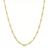Belk & Co Bead Chain Necklace In 18K Yellow Gold Plated Sterling Silver, 16"