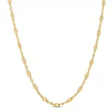 Belk & Co Bead Chain Necklace In 18K Yellow Gold Plated Sterling Silver, 24"
