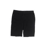 Kim Rogers Shorts: Black Solid Mid-Length Bottoms - Women's Size 10