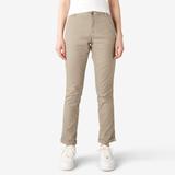 Dickies Women's Slim Straight Fit Roll Hem Carpenter Pants - Desert Sand Size 30 (FPR53)