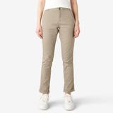 Dickies Women's Slim Straight Fit Roll Hem Carpenter Pants - Desert Sand Size 32 (FPR53)