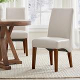Remi Dining Side Chair, Set Of Two - Black Walnut/Marbled Bone, Black Walnut - Grandin Road
