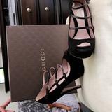 Gucci Shoes | Gucci Suede Platform Mary Jane Stilettos | Color: Black | Size: 5