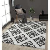 White Area Rug - Charlton Home® Moroccan Mellow Hollow Cream Runner Rug 2"7" X 7"2" Polyester in White, Size 150.0 W x 1.2 D in | Wayfair