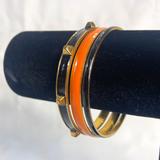 J. Crew Jewelry | J.Crew 3 Set Bracelets Black & Peach #21 | Color: Gold/Orange | Size: Os