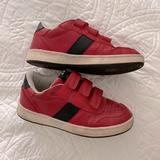 Zara Shoes | Boys Red Leather Zara Velcro Sneakers | Color: Black/Red | Size: 12.5b