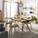 Vox Nature Oak Dining Table with Drawers & Built in Trivet