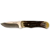 Whiskey Bent Knives Skinner Fixed Knife 440 Steel Blade 6.87in Overall Length Natural Bone Handle Honey Badger WB43-41