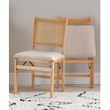 Linon Home Dining Chairs Natural - Natural Beige Folding Dining Chair