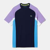 Lacoste Player Performance Crew Men's Tennis Apparel Marine/Lavender White/Light Blue