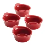 Rachael Ray Ceramics 4 pc. Ramekin Dipper Cup Set, Red, 2 Pc