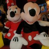 Disney Toys | Disney Mickey And Minnie Mouse Plush | Color: Black/Red | Size: Osbb