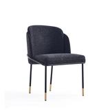 Flor Fabric Dining Chair in Black - Manhattan Comfort DC052-BK