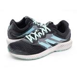 Adidas Shoes | Adidas Aerobounce Womens 8.5 Running Shoes Black Blue Lace Up Athletic Sneakers | Color: Black/Blue | Size: 8.5