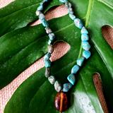 Anthropologie Jewelry | Boho Natural Turquoise Stone Necklace | Color: Blue/Green | Size: Os