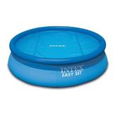 Intex Round Above Ground Swimming Pool w/7" Chlorine Dispenser Plastic in Blue, Size 33.0 H x 180.0 W in | Wayfair 28157EH + 29023E