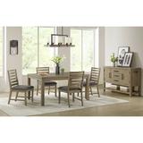 Sunset Trading Dining Set Wood/Upholstered Chairs in Brown/Gray, Size 30.5 H in | Wayfair ED-D18620TB-4S-SV6P
