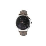 (mk8813) Irving Signature Brown Leather Band Stainless Steel Watch