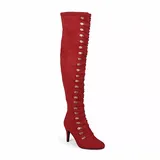Journee Collection Womens Trill Stiletto Heel Dress Boots, 6 1/2 Medium, Red