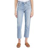 Citizens of Humanity Charlotte Crop High Rise Straight Jeans Hot Spring 30