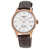 Tissot Le Locle Powermatic 80 Silver Dial Brown Leather Strap Men's Watch T006.407.36.033.00 T006.407.36.033.00