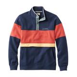 Men's L.L.Bean 1912 Sweatshirt, Anorak, Colorblock Classic Navy/Rust Orange XXXL, Cotton/Nylon