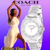 Coach Accessories | ***New*** Coach Women's Mini Boyfriend Signature Crystal Glitz Watch | Color: Silver | Size: Will Fit Up To A Size 7 14