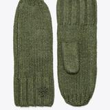 Tory Burch Accessories | Brand New Tory Burch Merino Wool Mittens Dark Green | Color: Green | Size: Os