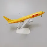 NEW 20cm Alloy Metal AIR DHL Airlines Boeing 737 B737 Airways Diecast Airplane Model Plane Aircraft w Wheels Toys Collections