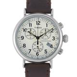 Standard Chronograph 41 Mm Brown Leather Watch Tw2t21000