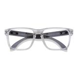 Male's Rectangle Polished Clear & Gray Plastic Prescription eyeglasses - EyeBuydirect's Oakley Holbrook Rx