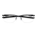 Male's Rectangle Polished Black Metal Prescription eyeglasses - EyeBuydirect's Oakley Socket 5.5