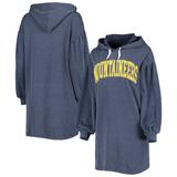 Women's Gameday Couture Navy West Virginia Mountaineers Game Winner Vintage Wash Tri-Blend Dress