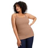 Plus Size Women's One+Only Bra Cami by June+Vie in Brown Sugar (Size 14/16)