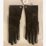 Coach Accessories | Nwt Coach Womens Black Leather Cashmere Lined W Logo Driving Gloves 81918 Sz 7 | Color: Black | Size: 7