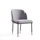 Flor Fabric Dining Chair in Grey - Manhattan Comfort DC052-GY